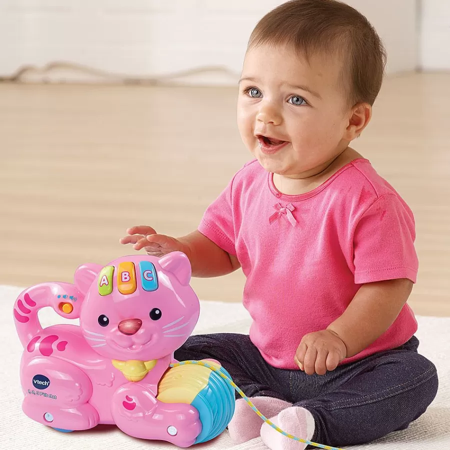 Vehicules Et Jouets Roulants-VTech Baby 1, 2, 3 P'Tit Chat Rose - Jouet Interactif