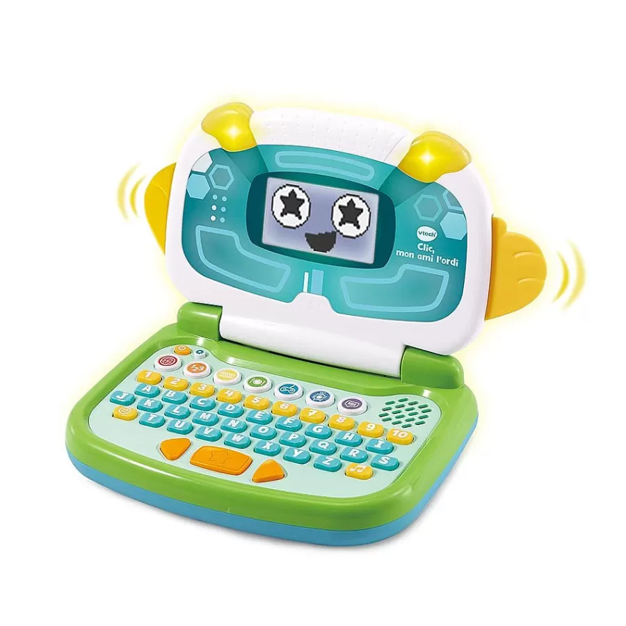 Ordinateurs, Tablettes Et Consoles-VTech Clic, Mon Ami L'Ordi Bleu / Vert