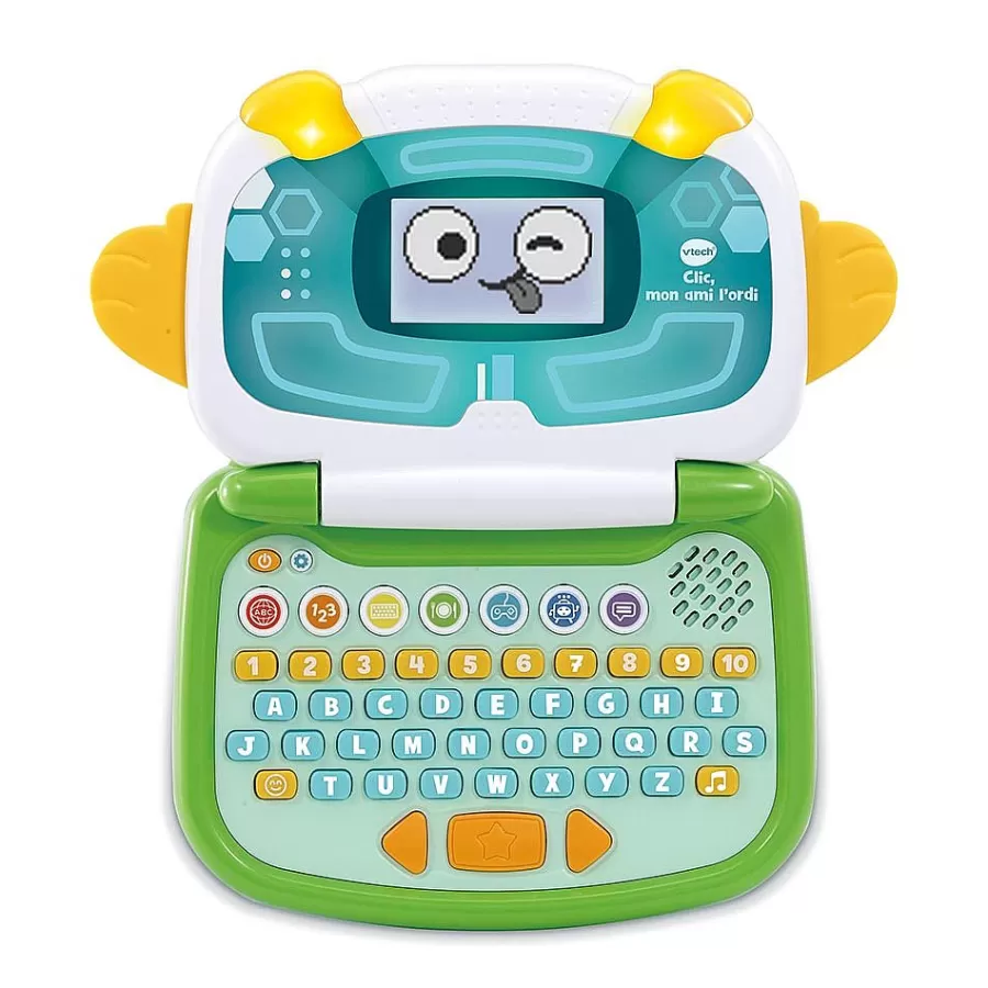 Ordinateurs, Tablettes Et Consoles-VTech Clic, Mon Ami L'Ordi Bleu / Vert