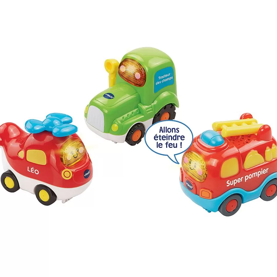 Voitures Jouets Garages Et Circuits-Tut Tut Bolides Coffret De Petites Voitures De Secours Parlantes -