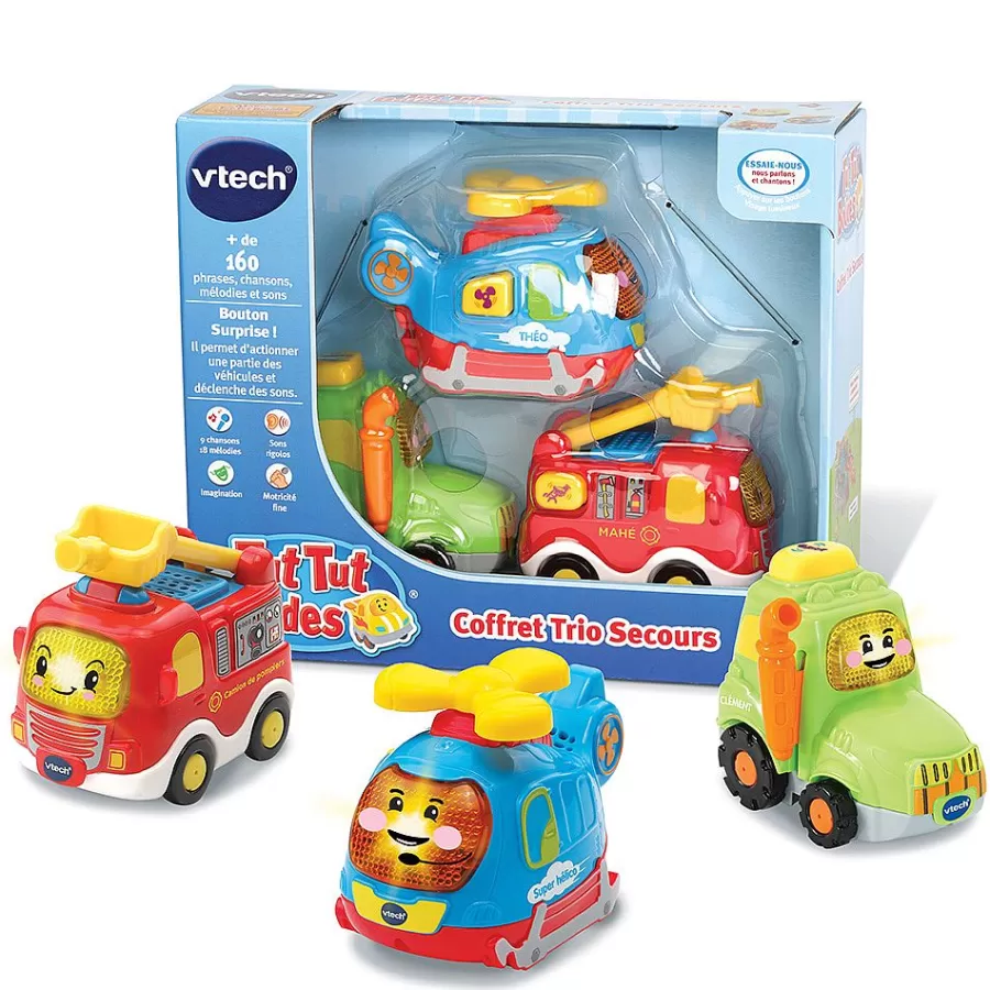 Voitures Jouets Garages Et Circuits-Tut Tut Bolides Coffret De Petites Voitures De Secours Parlantes -