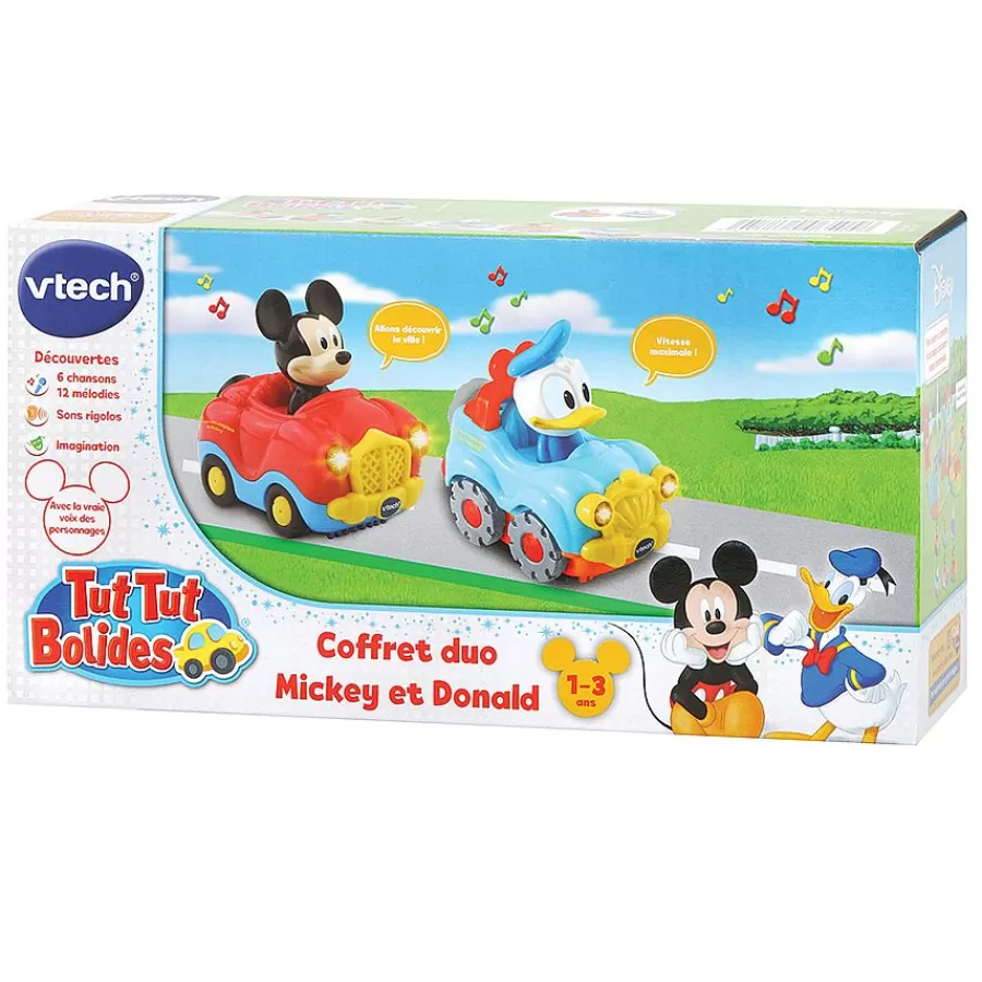 Voitures Jouets Garages Et Circuits-Tut Tut Bolides Coffret Duo - Mickey Et Donald -