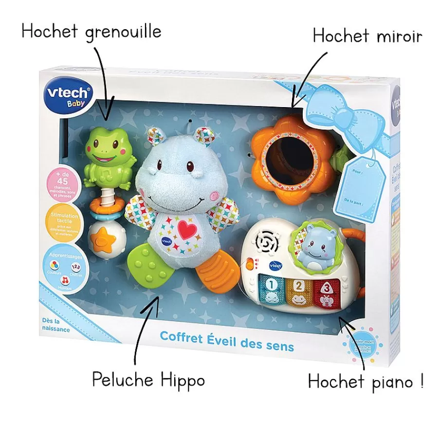 Coffrets De Naissance-VTech Baby Coffret Naissance - Eveil Des Sens - Bleu