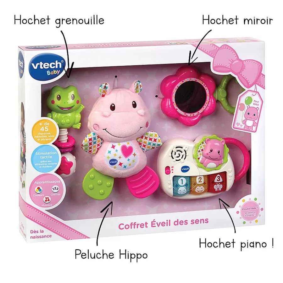 Coffrets De Naissance-VTech Baby Coffret Naissance - Eveil Des Sens - Rose