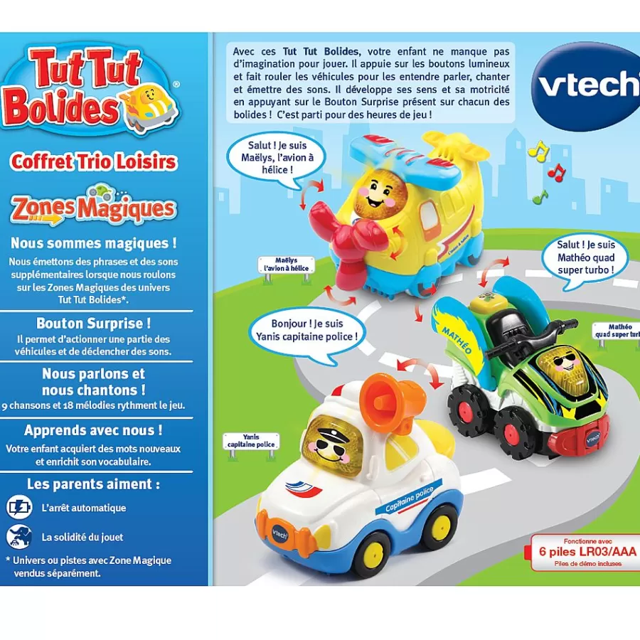 Voitures Jouets Garages Et Circuits-Tut Tut Bolides Coffret Trio De Petites Voitures -