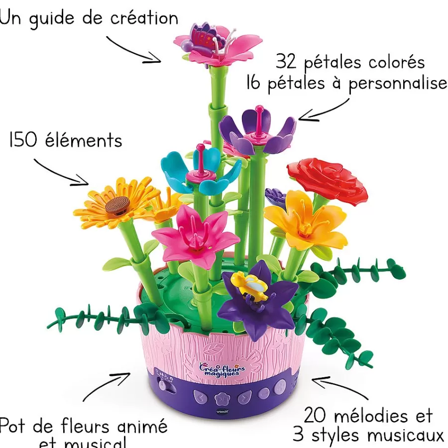 Dessins, Coloriages-VTech Crea-Fleurs Magiques