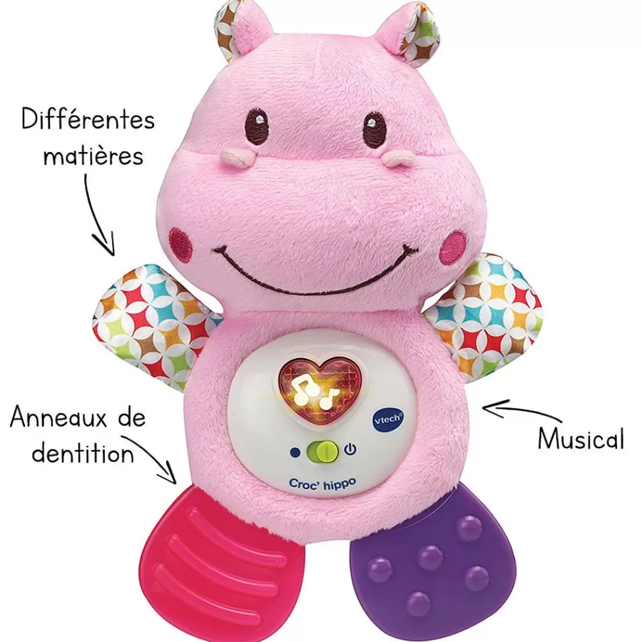 Hochets Et Petits Jouets-VTech Baby Croc'Hippo - Rose