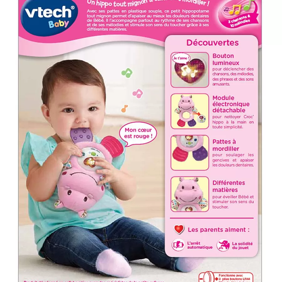 Hochets Et Petits Jouets-VTech Baby Croc'Hippo - Rose