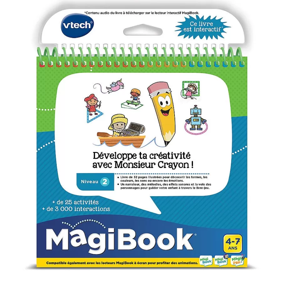 Jeux Pour Apprendre A Lire, Compter, Ecrire-Magibook Developpe Ta Creativite Avec M.Crayon