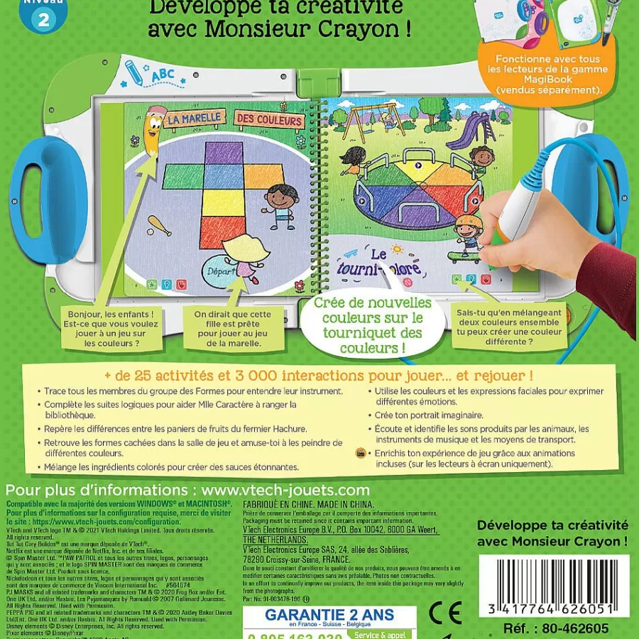 Jeux Pour Apprendre A Lire, Compter, Ecrire-Magibook Developpe Ta Creativite Avec M.Crayon