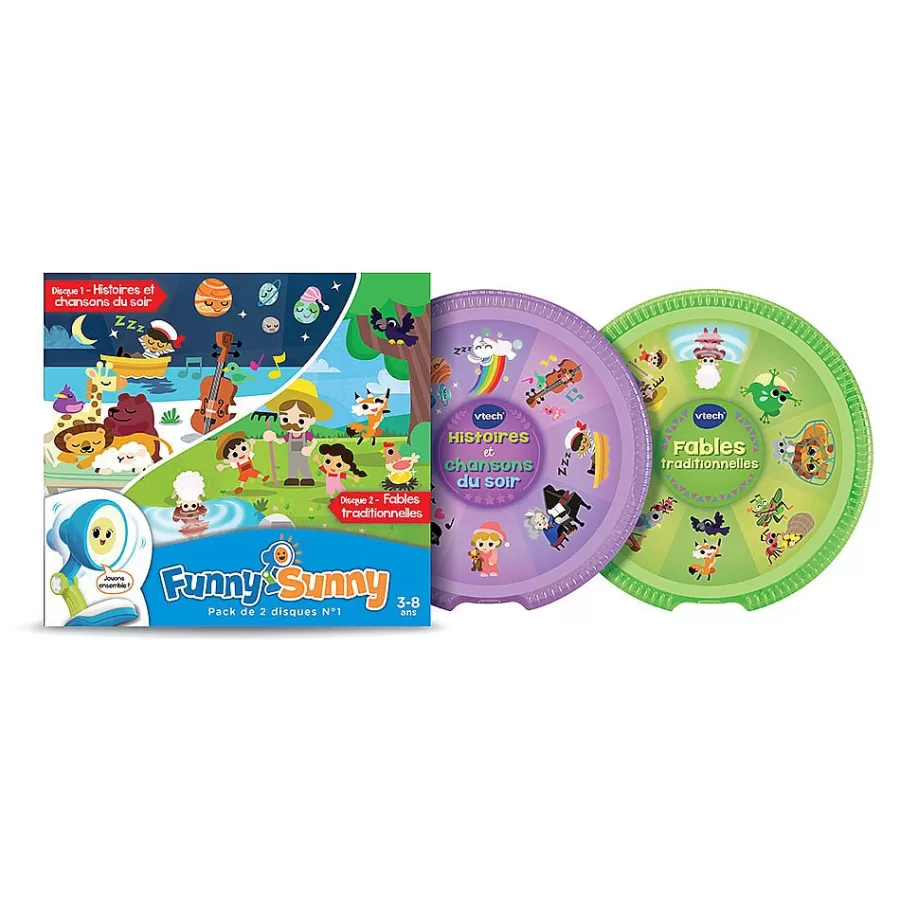 Conteurs D'Histoires-VTech Funny Sunny - Pack 2 Disques N°1