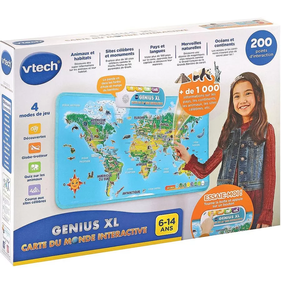 Jouets Scientifiques-VTech Genius Xl - Carte Du Monde Interactive