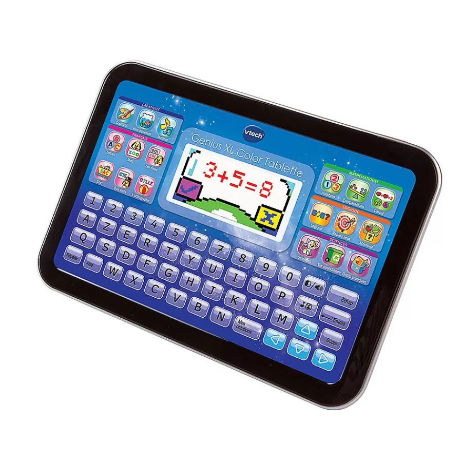 Ordinateurs, Tablettes Et Consoles-VTech Genius Xl Color Tablette Noire - Tablette Educative