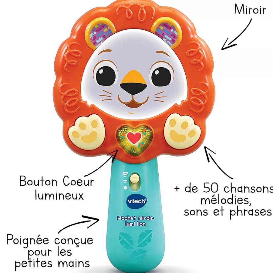 Hochets Et Petits Jouets-VTech Baby Hochet Miroir Lumi Lion