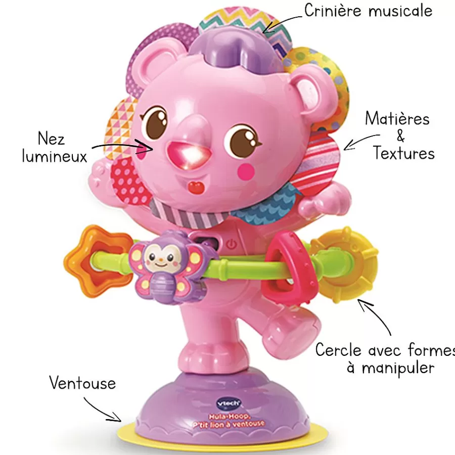 Hochets Et Petits Jouets-VTech Baby Hula-Hoop, P'Tit Lion A Ventouse (Rose)