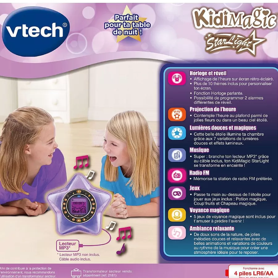 Reveils Enfant-Kidi magic Starlight Violet - Reveil Enfant