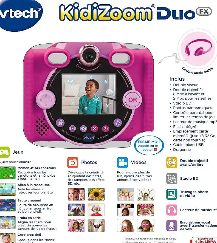 Appareils Photos / Camera Enfant-Kidizoom Duo Fx Rose