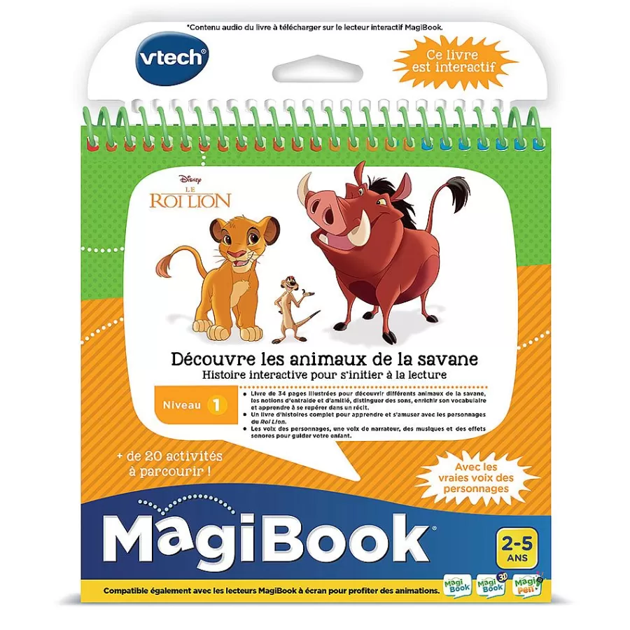 Jeux Pour Apprendre A Lire, Compter, Ecrire-Magibook Le Roi Lion - Decouvre Les Animaux De La Savane