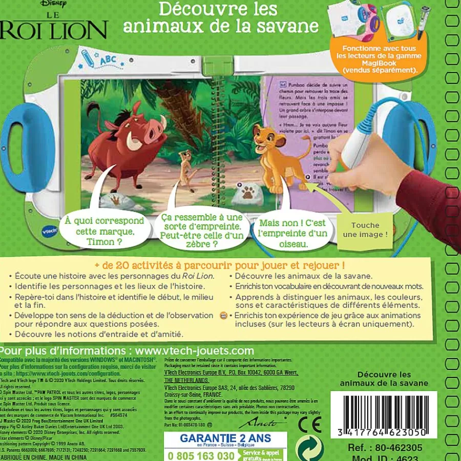 Jeux Pour Apprendre A Lire, Compter, Ecrire-Magibook Le Roi Lion - Decouvre Les Animaux De La Savane