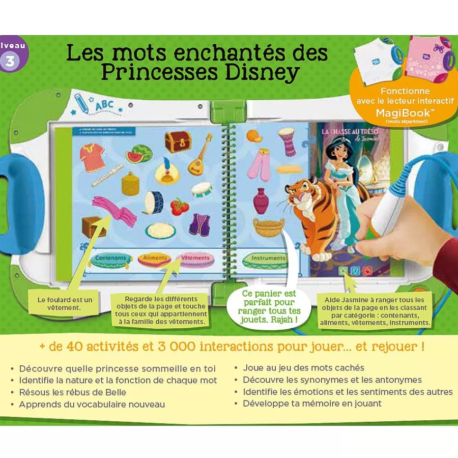 Jeux Pour Apprendre A Lire, Compter, Ecrire-Magibook Les Mots Enchantes Des Princesses Disney
