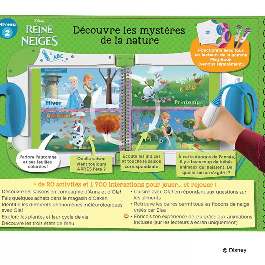 Jeux Pour Apprendre A Lire, Compter, Ecrire-Magibook Livre Interactif Reine Des Neiges - Livre - Vtech