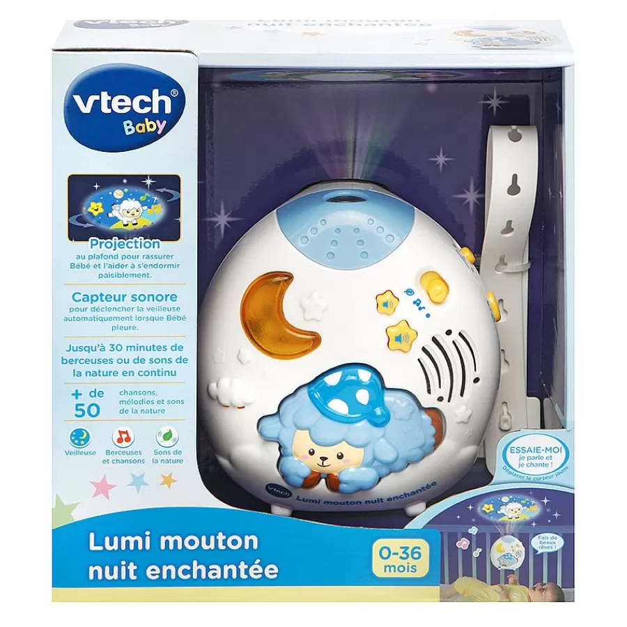 Veilleuses Et Mobiles Bebe-VTech Baby Lumi Mouton Nuit Enchantee Bleu - Veilleuse