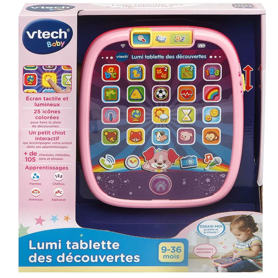 Ordis Et Tablettes Pour Bebe-VTech Baby Lumi Tablette Des Decouvertes Rose - Tablette Educative