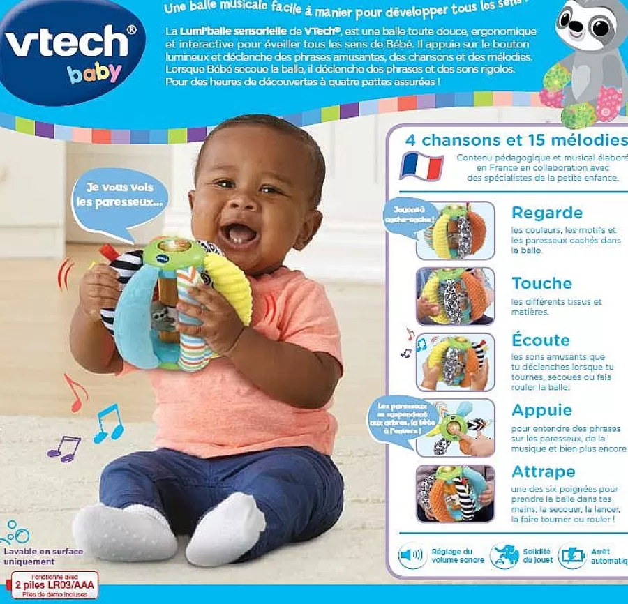 Balles, Toupies Et Cubes-VTech Baby Lumi'Balle Sensorielle