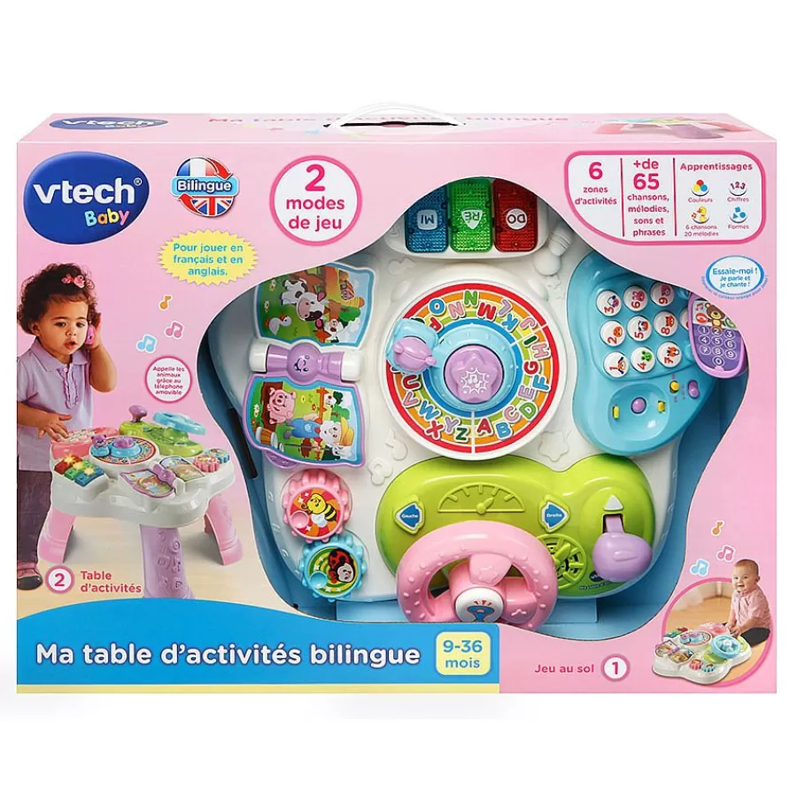 Tables D'Activites-VTech Baby Ma Table D'Activites Bilingue (Rose)