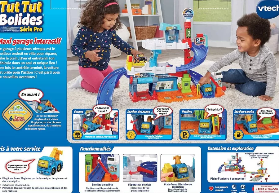 Voitures Jouets Garages Et Circuits-Tut Tut Bolides Maxi Garage Interactif - Serie Pro