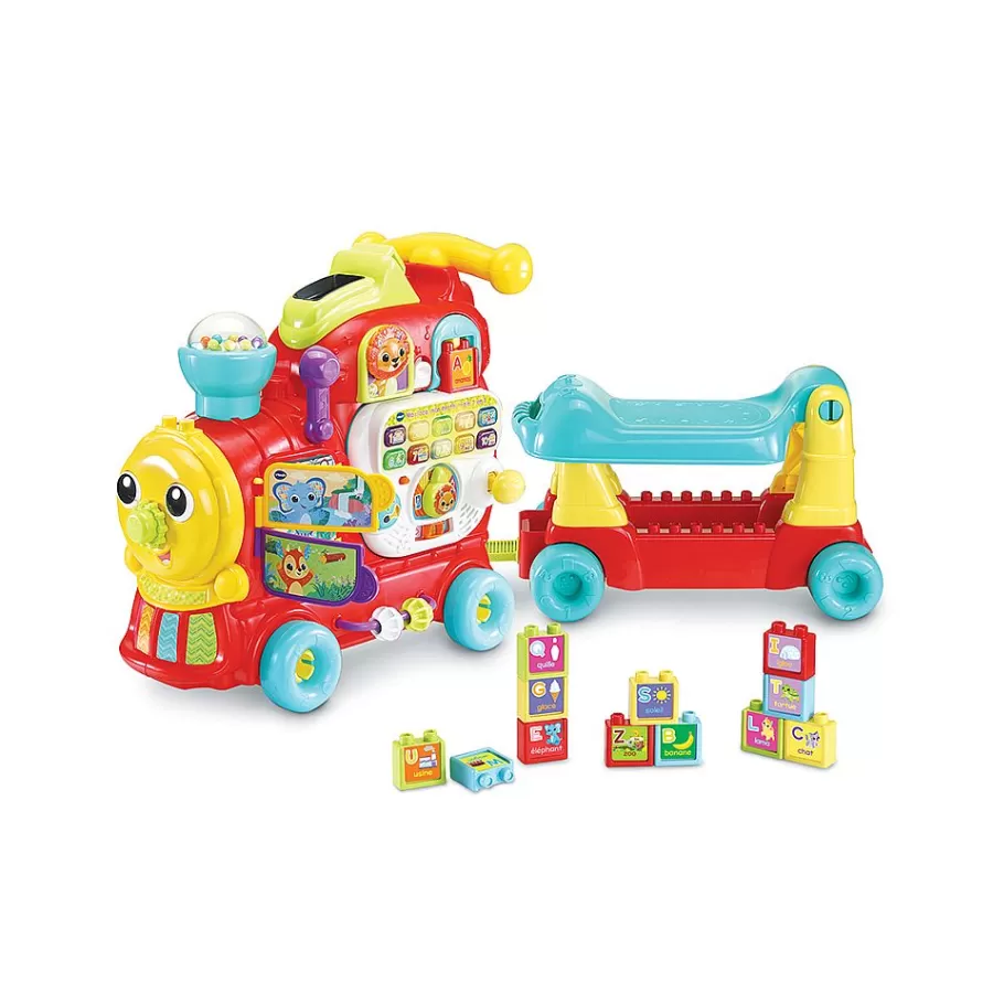 Porteurs, Trotteurs-VTech Baby Maxiloco, Mon Trotti Train 7 En 1