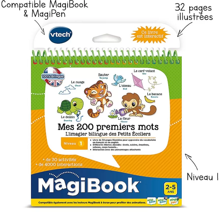 Jeux Pour Apprendre A Lire, Compter, Ecrire-Magibook Mes 200 Premiers Mots Francais/Anglais