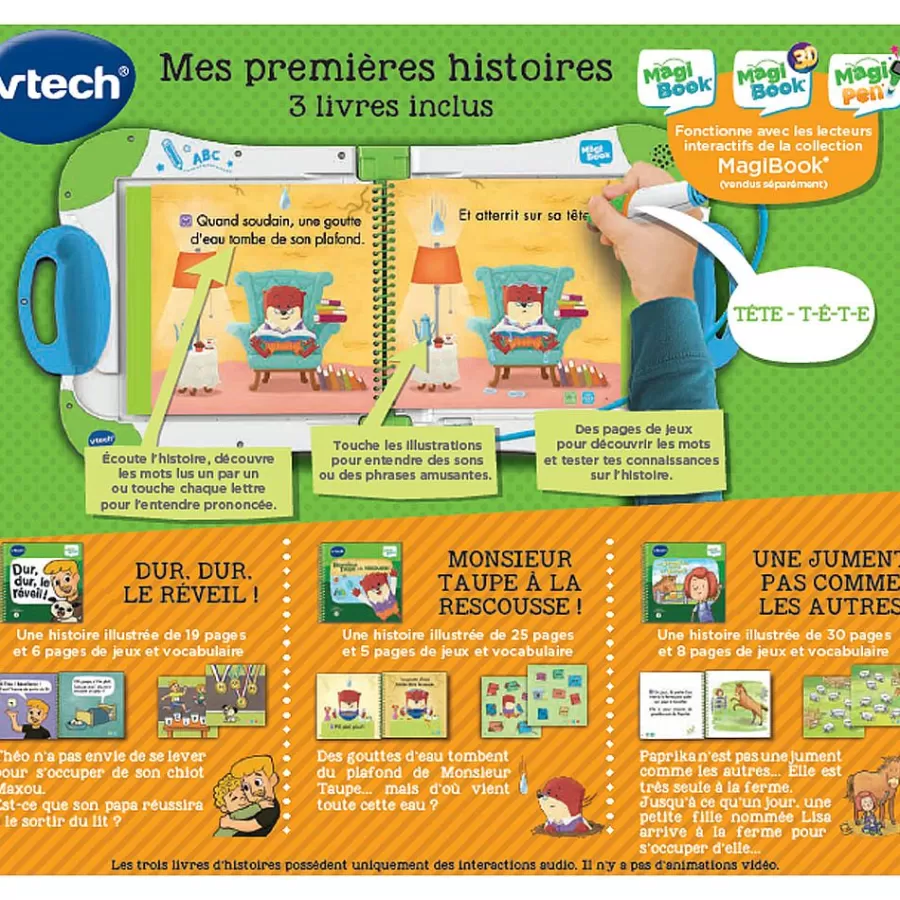 Jeux Pour Apprendre A Lire, Compter, Ecrire-Magibook Mes Premieres Histoires (Pack 3 Livres)