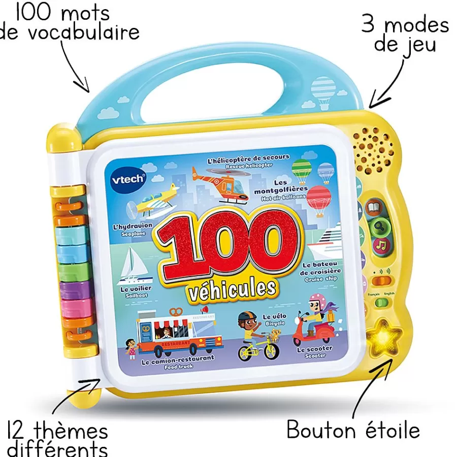 Livres Pour Bebe-VTech Baby Mon Imagier Bilingue - 100 Vehicules