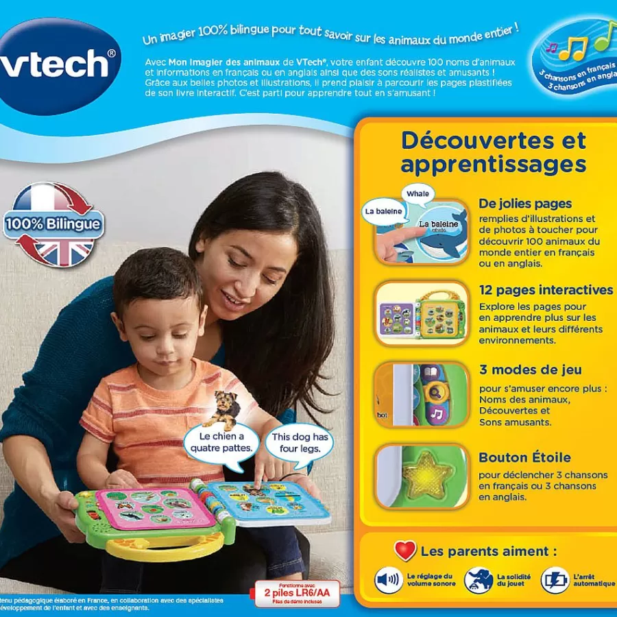 Livres Pour Bebe-VTech Baby Mon Imagier Des Animaux Bilingue