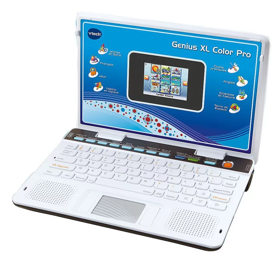 Ordinateurs Pour Enfants-VTech Ordinateur Enfant Genius Xl Color Pro Bilingue Silver