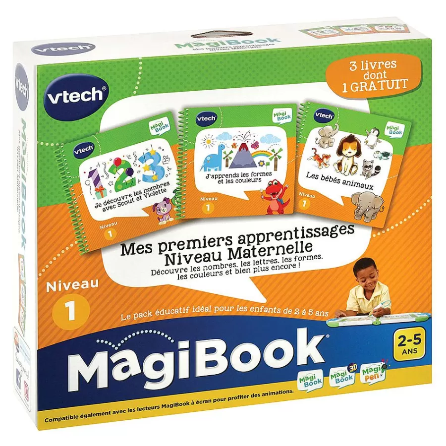 Jeux Pour Apprendre A Lire, Compter, Ecrire-Magibook Pack 3 Livres - Mes Premiers Apprentissages : Niveau Maternelle