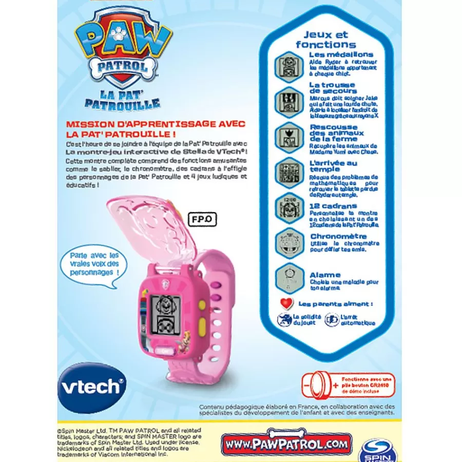 Montres Pour Enfants-VTech Pat Patrouille - La Montre-Jeu Interactive De Stella