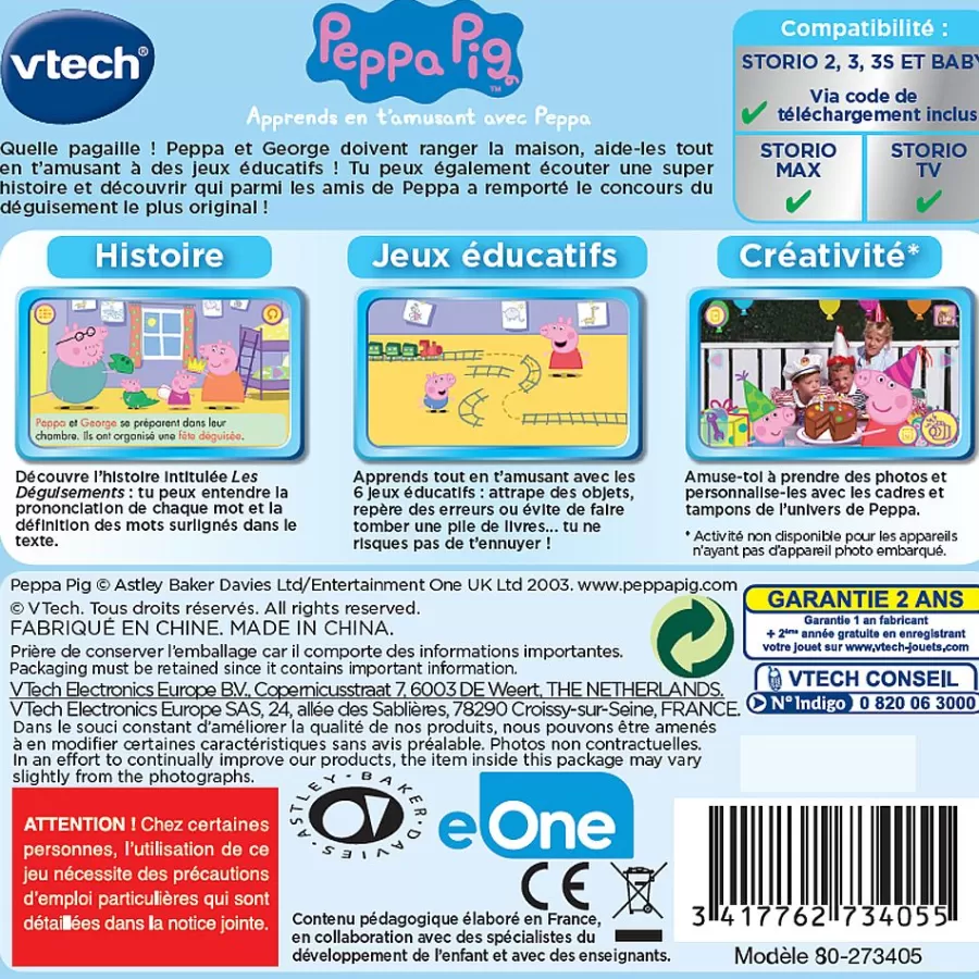 Jeux Pour Tablette Enfant-Storio Peppa Pig - Cartouche De Jeu