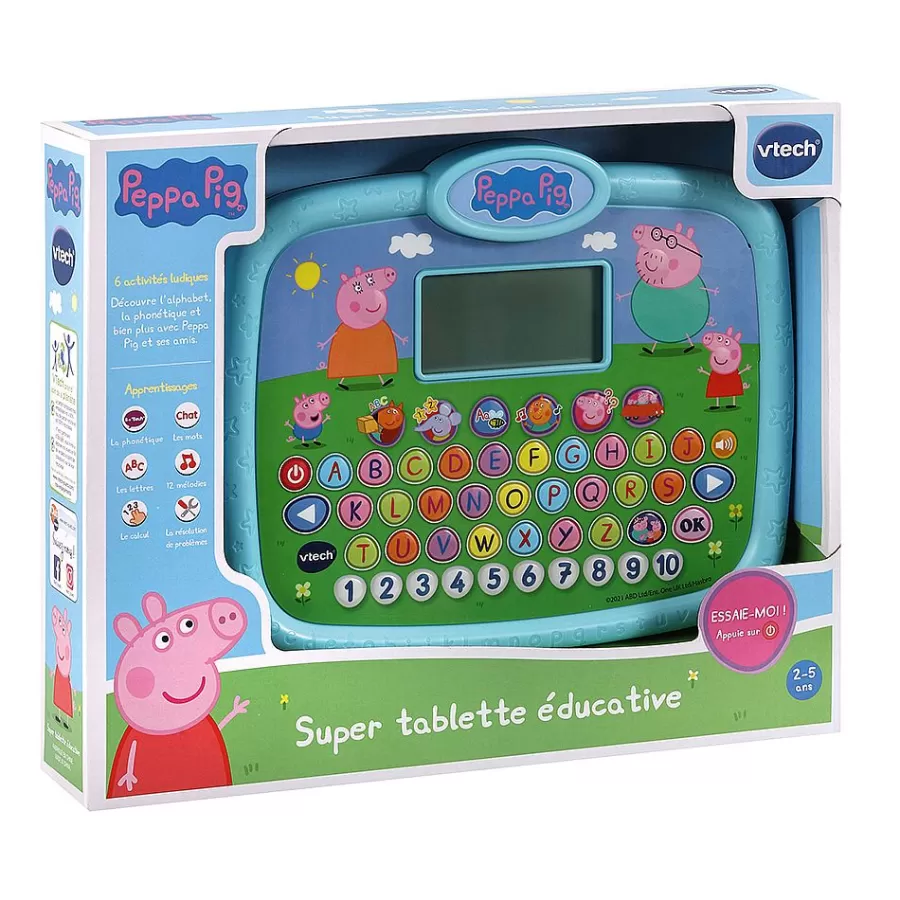 Pat'Patrouille, Peppa Pig, Bluey-VTech Peppa Pig - Super Tablette Educative