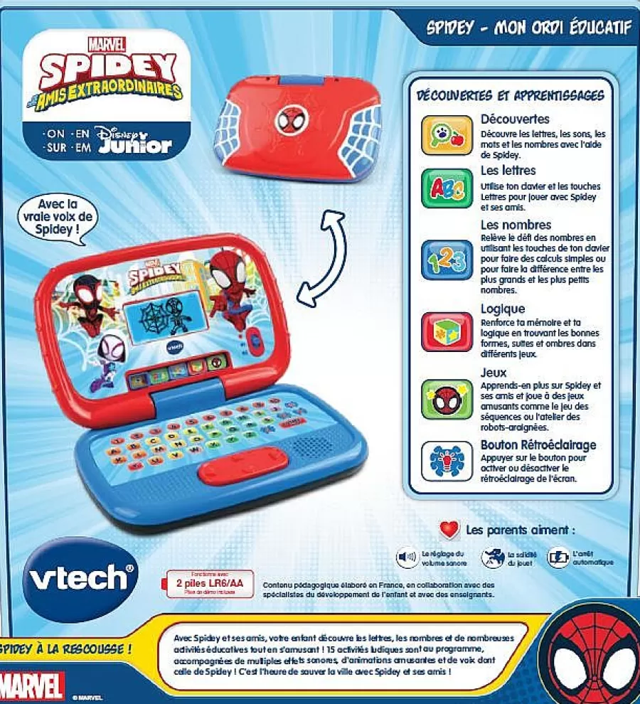 Pat'Patrouille, Peppa Pig, Bluey-VTech Spidey - Mon Ordi Educatif