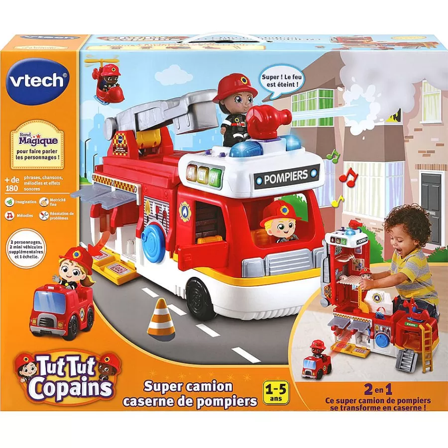 Personnages Et Univers Interactifs-Tut Tut Copains Super Camion Caserne De Pompiers -