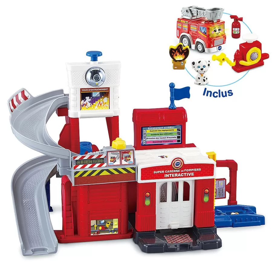 Voitures Jouets Garages Et Circuits-Tut Tut Bolides Super Caserne De Pompiers Interactive - Serie Pro