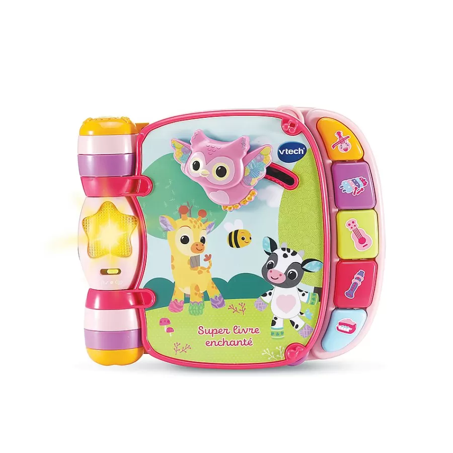 Livres Pour Bebe-VTech Baby Super Livre Enchante Des Baby Loulous Rose