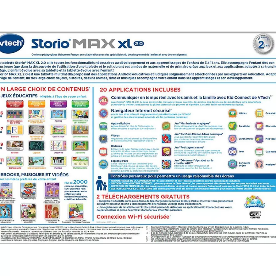 Tablettes Enfant-Storio Tablette Educative Max Xl 2.0 Bleue