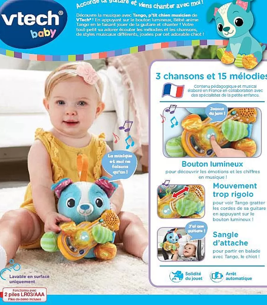 Peluches Et Doudous-VTech Baby Tango, P'Tit Chien Musicien