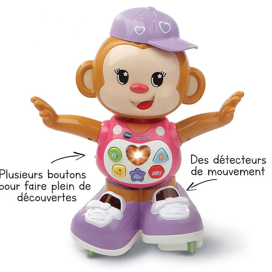 Animaux Interactifs-VTech Baby Titi Ouistiti Rose - Petit Singe Interactif