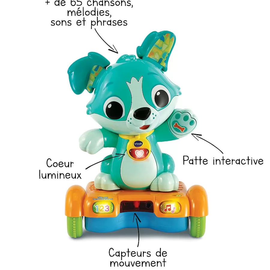 Animaux Interactifs-VTech Baby Titou, Mon Toutou Hoverboard - P'Tits Loulous