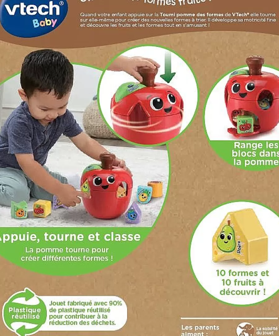 Jouets A Empiler, A Encastrer-VTech Tourni Pomme Des Formes