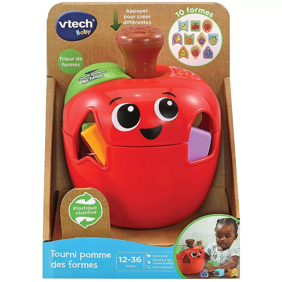 Jouets A Empiler, A Encastrer-VTech Tourni Pomme Des Formes